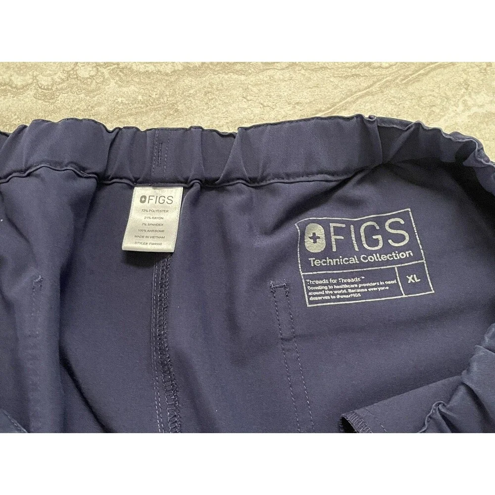 FIGS Pisco Basic Scrub Pants Navy Blue FM4500 Size XL